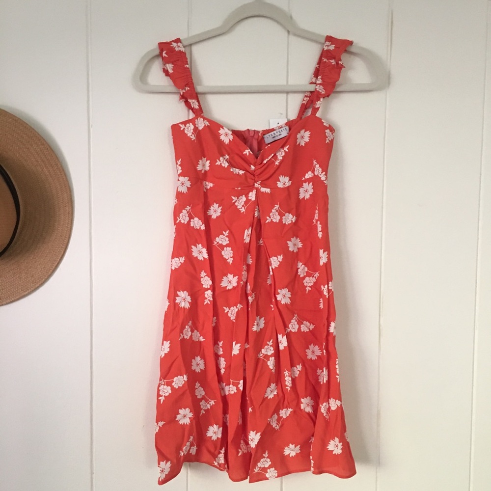 Flynn Skye Orange Floral Mini Dress